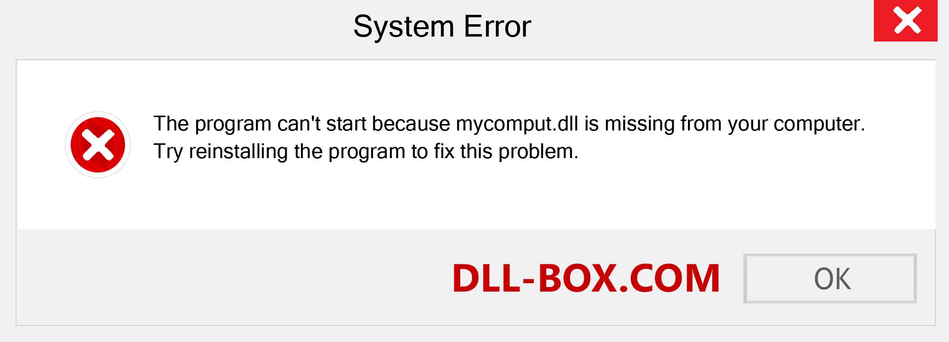  mycomput.dll file is missing?. Download for Windows 7, 8, 10 - Fix  mycomput dll Missing Error on Windows, photos, images